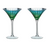 Peacock Cocktail Glasses - Set of 2