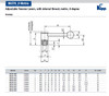 Kipp M12 Adjustable Tension Lever, Internal Thread, 0 Degrees, Size 3 (Qty. 1), K0108.3122