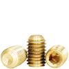 #10-24 x 1/2" Socket Set Screws Cup Point Coarse Brass (2,500/Bulk Pkg.)