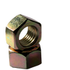 7/16"-14 Finished Hex Nut, Grade 2, Coarse, Low Carbon Steel, Zinc-Yellow (1500/Bulk Pkg.)