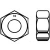 M10-1.50 Finished Hex Nuts Class 10 DIN 934 Zinc Yellow (100/Pkg.)