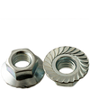 #10-24 Hex Flange Lock Nuts Serrated Coarse Case Hardened Zinc Cr+3 (5000/Bulk Pkg.)