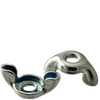 #8-32 Type D, Style 1 Wing Nut, Stamped, Coarse, Low Carbon Steel, Zinc Cr+3 (6000/Bulk Pkg.)