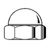 M6-1.00 Hex Domed Acorn Nut, DIN 1587 Class 6, Zinc Cr+3 (2000/Bulk Pkg.)