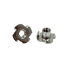 1/4"-20xOAL 7/16" 4-Prong Tee Nut, Zinc Cr+3 (4000/Bulk Pkg.)