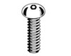 10-32 X 5/8 Button Head Socket Security Cap Screws, Pin-In-Hex, 18-8 Stainless Steel (with 1/8" Hex Drive) (100/Pkg.)