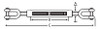 1-1/4" x 12" Forged Turnbuckles - Hot Dipped Galvanized - Jaw/Jaw (4/Pkg)
