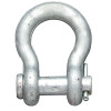 1-1/4" x 1-3/8" Round Pin Anchor Shackles, Hot Dipped Galvanized (4/Pkg)