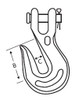 5/16" Grade 43 Clevis Grab Hook (40/Pkg)