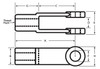 1/4"-28 Forged Adjustable Yoke Ends (40/Pkg)