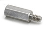 1/4" OD x 11/16" L x 6-32 Thread Steel Male/Female Hex Standoff, Zinc Clear Plated (500/Bulk Pkg.)