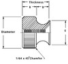 10-32x1/2" Round Knurled Thumb Nuts, Aluminum (100/Bulk Pkg.)