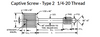 1/4"-20 x 11/16" Captive Panel Screws, Type 2, Stainless Steel (100/Bulk Pkg.)