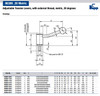 Kipp M20x90 Adjustable Tension Lever, External Thread, 20 Degrees, Size 4 (1/Pkg.), K0108.4201X90