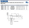 Kipp M20x50 Adjustable Tension Lever, External Thread, Stainless Steel, 0 Degrees, Size 4 (1/Pkg.), K0109.4202X50