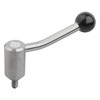 Kipp M12x50 Adjustable Tension Lever, External Thread, Stainless Steel, 20 Degrees, Size 3 (Qty. 1), K0109.3121X50