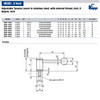 Kipp 1/2-13x25 Adjustable Tension Lever, External Thread, Stainless Steel, 0 Degrees, Size 3 (Qty. 1), K0109.3A52X25