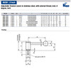 Kipp 5/8-11x50 Adjustable Tension Lever, External Thread, Stainless Steel, 0 Degrees, Size 3 (1/Pkg.), K0109.3A62X50