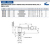 Kipp M12x50 Adjustable Tension Lever, External Thread, Stainless Steel, 0 Degrees, Size 3 (1/Pkg.), K0109.3122X50