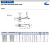 Kipp M3 Cam Lever, Internal Thread, Aluminum Handle, Size 9  (1/Pkg.), K0005.9501103