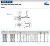 Kipp 10-32 Cam Lever, Internal Thread, Stainless Steel, Aluminum Handle Size 1  (1/Pkg.), K0005.15111A1