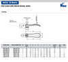 Kipp M6 Cam Lever, Internal Thread, Stainless Steel, Aluminum Handle, Size 1  (Qty. 1), K0005.1511106