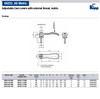 Kipp M5x40 Cam Lever, Adjustable, External Thread, Stainless Steel, Aluminum Handle, Size 1 (Qty. 1), K0006.1511105X40