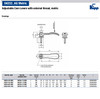 Kipp M6x30 Cam Lever, Adjustable, External Thread, Aluminum Handle, Size 1 (1/Pkg.), K0006.1501106X30