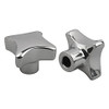 Kipp 8 mm Hole Diameter, 40 mm Diameter, Palm Grip Knob, Stainless Steel, Style C (1/Pkg.), K0146.3040082