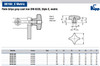 Kipp M10 Hole Diameter, 50 mm Diameter, Palm Grip Knob, Gray Cast Iron, DIN 6335, Style E (Qty. 1), K0147.510