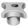 Kipp M10 Hole Diameter, 50 mm Diameter Quick Fastening 4-Prong Cast Iron Knob (1/Pkg.), K0683.10