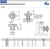 Kipp M10 Hole Diameter, 50 mm Diameter Quick Fastening 4-Prong Cast Iron Knob (Qty. 1), K0683.10