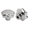 Kipp M6 Inside Diameter, 32 mm Diameter, Star Grip Knob, Stainless Steel, Style E (1/Pkg.), K0150.532062