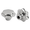 Kipp 6 mm Inside Diameter, 32 mm Diameter, Star Grip Knob, Stainless Steel, Style C (Qty. 1), K0150.332062