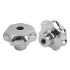 Kipp M10 Inside Diameter, 50 mm Diameter, Star Grip Knob, Stainless Steel, Style D (1/Pkg.), K0150.450102