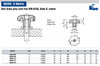 Kipp M8 mm Inside Diameter 40 mm Diameter, Star Grip Knob, Gray Cast Iron, DIN 6336, Style D (Qty. 1), K0151.408