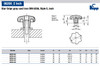 Kipp 5/16"-18 Inside Diameter 40 mm Diameter, Star Grip Knob, Gray Cast Iron, DIN 6336, Style E (1/Pkg.), K0151.5A3