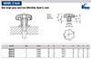 Kipp 5/16"-18 Inside Diameter 40 mm Diameter, Star Grip Knob, Gray Cast Iron, DIN 6336, Style E (Qty. 1), K0151.5A3