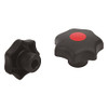 Kipp 0.25" Inside Diameter, 32 mm Diameter, Star Grip Knob, Plastic without Bushing, Style G-Gray (10/Pkg.), K0155.3CM5