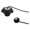 Kipp M10 Inside Diameter, 40 mm Diameter, Star Grip Knob with Safety Lanyard, Plastic with Steel Bushing, Style KS-Black (1/Pkg.), K0155.6101