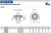 Kipp .625" Inside Diameter, 83 mm Diameter, Six Lobe Knob, Duroplast, Reamed Thru Hole (Qty. 1), K0184.832CQ