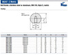 Kipp M8 Inside Diameter, 32 mm Diameter, Ball Knob DIN 319, Aluminum, Style C (Qty. 1), K0650.132082