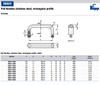 Kipp M5x10 x 120 mm Pull Handle, Stainless Steel, Rectangular Profile (1/Pkg.), K0208.12005