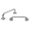 Kipp M8x25 x 200 mm Pull Handle, Stainless Steel w/ Cover Plates, Rear Mounted (Qty. 1), K0215.2002