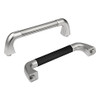 Kipp M8x35 x 200 mm Three-Piece Tube Pull Handle w/Plastic Cover, Stainless Steel, Front Mounted (Qty. 1), K0227.200082