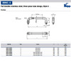 Kipp M8x35 x 400 mm Three-Piece Tube Pull Handle, Stainless Steel, Front Mounted (1/Pkg.), K0227.400081