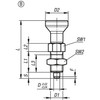 Kipp M20x1.5 (87 mm Length) Indexing Plunger w/Pull Knob, All Stainless Steel, Locking Pin Hardened - Style B (1/Pkg.), K0632.002412