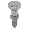 Kipp M8x1 Indexing Plunger w/Pull Knob, All Stainless Steel, Locking Pin Hardened - Style A (Qty. 1), K0632.001004