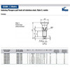 Kipp M16x1.5 Indexing Plunger with Pull Knob, All Stainless Steel, Locking Pin Not Hardened - Style C (Qty. 1), K0632.113308