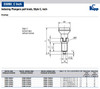 Kipp 1/2"-13 Indexing Plunger with Grooved Pull Knob, Stainless Steel, Locking Pin Hardened - Style C (Qty. 1), K0339.03206A5